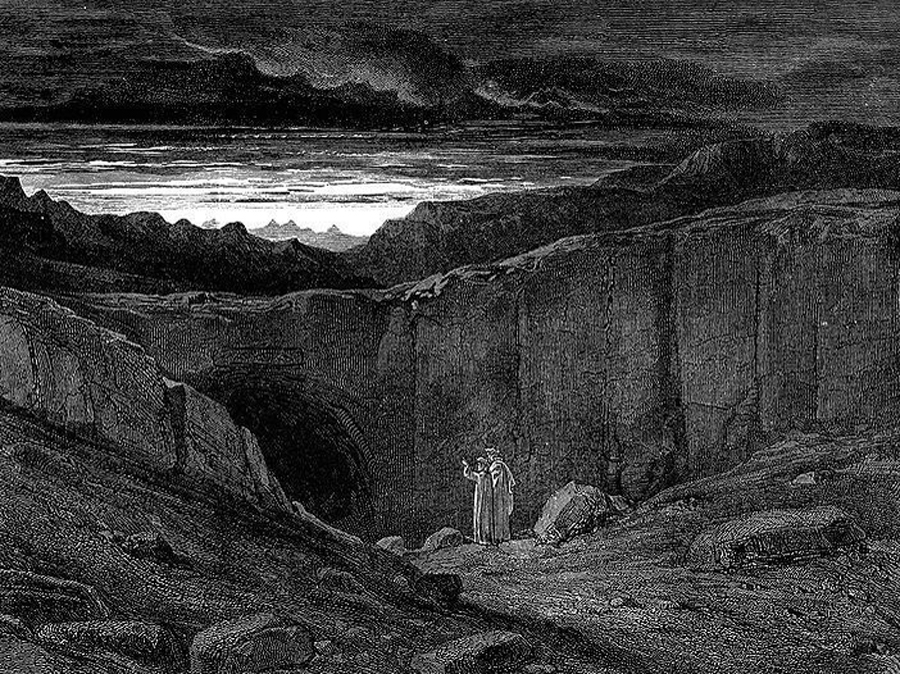 Cổng vào Địa ngục_ Tranh khắc gỗ của Gustave Doré