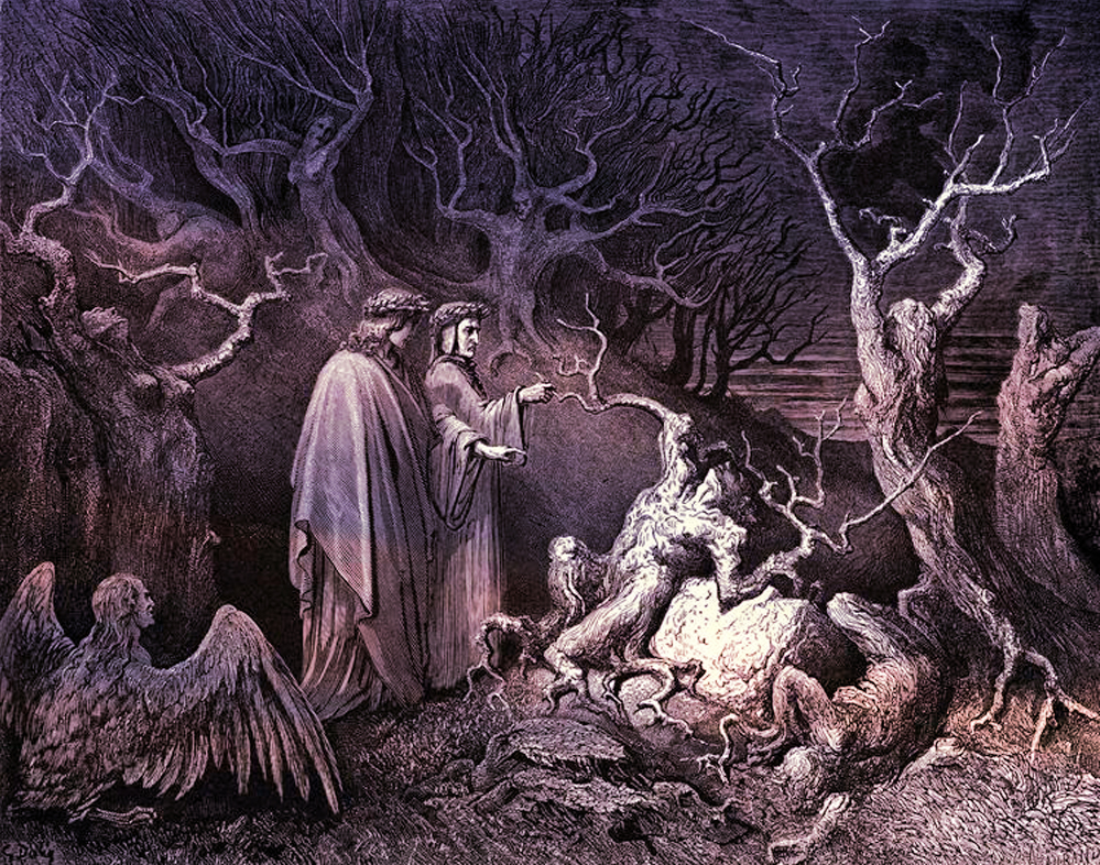 Tranh minh họa của Gustave Dore (Inferno_canto XIII_Line 34)
