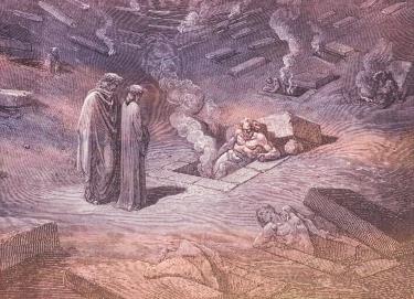 Tranh minh họa của Gustave Dore (Inferno Canto IX Line 124-126)
